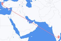 Flights from Tiruchirappalli, India to İzmir, Turkey
