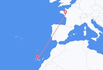 Flights from Nantes in France to Tenerife in Spain