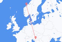 Vluchten van Zagreb, Kroatië naar Kristiansund, Noorwegen