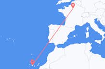 出发地 西班牙出发地 特内里费岛目的地 法国巴黎的航班
