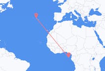 Flyg från São Tomé, São Tomé och Príncipe till Santa Cruz da Graciosa, Portugal