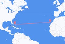 Vols de Rock Sound, Bahamas, les Bahamas vers Las Palmas de Grande Canarie, Espagne