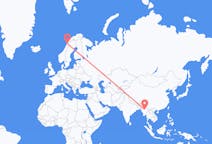 Flyg från Mandalay, Myanmar (Burma) till Bodø, Norge