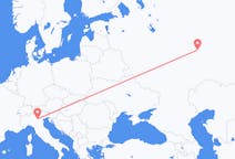 Vluchten van Kazan, Rusland naar Verona, Italië