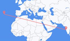 インドの行きますから、ポルトガルのサン・ロケ・ド・ピコまでのフライト