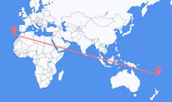 Flyrejser fra Kadavu Island, Fiji til Porto Santo, Portugal