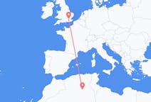 Flyreiser fra Ouargla, Algerie til London, England