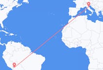 Flyg från La Paz, Bolivia till Rimini, Italien