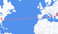 Flyreiser fra Columbia, USA til Istanbul, Tyrkia