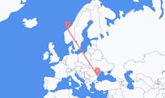 Flyrejser fra Kristiansund, Norge til Constanta, Rumænien