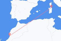 Vluchten van Agadir, Marokko naar Pontische Olbia, Italië
