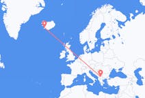 Vluchten van Skopje, Noord-Macedonië naar Reykjavík, IJsland