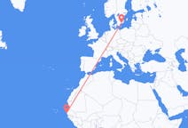 Loty z Dakar, Senegal do Karlskrony, Szwecja