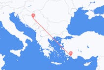 Flyreiser fra Dalaman, Tyrkia til Tuzla, Bosnia-Hercegovina