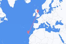 Flyreiser fra Newcastle upon Tyne, England til Santa Cruz De La Palma, Spania