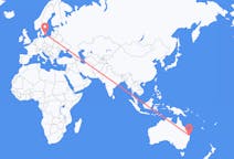 Vols de Brisbane, Australie vers Karlskrona, Suède