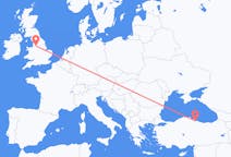 Flyg från Samsung, Turkiet till Manchester, England