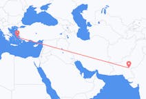 파키스탄 수쿠르에서 출발해 그리스 이카리아에게(으)로 가는 항공편