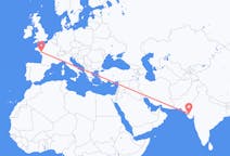 Flights from Kandla, India to Nantes, France