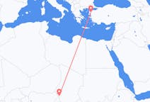 Vluchten van N Djamena, Tsjaad naar Edremit, Turkije