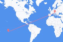 出发地 法属波利尼西亚出发地 賴阿特阿島目的地 意大利的里雅斯特的航班