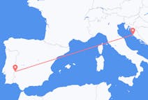 Fly fra Zadar til Badajoz