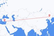 Flyg från Changchun, Kina till Gazipaşa, Turkiet