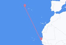 Flights from Dakar, Senegal to Flores Island, Portugal