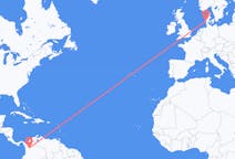 Flyreiser fra Medellín, Colombia til Esbjerg, Danmark