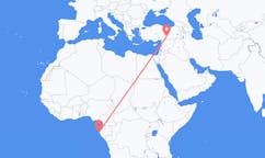 Flyreiser fra Port-Gentil, Gabon til Adiyaman, Tyrkia
