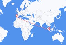 Flyg från Palembang, Indonesien till Sevilla, Spanien