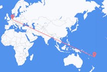 Flyg från Kadavu, Fiji till Düsseldorf, Tyskland