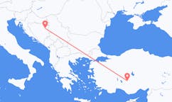 来自波斯尼亚和黑塞哥维那出发地 图兹拉目的地 土耳其科尼亞的航班