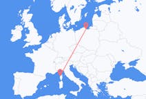 Flights from Calvi, Haute-Corse, France to Gdańsk, Poland