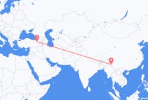 Flyrejser fra Myitkyina til Erzurum