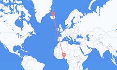 Flights from Lagos, Nigeria to Akureyri, Iceland