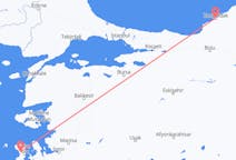 Flyreiser fra Zonguldak, Tyrkia til Khios, Hellas