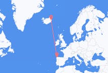 Vluchten van Egilsstaðir, IJsland naar La Coruna, Spanje