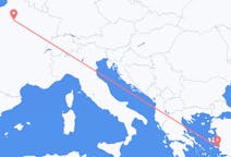 フランスのパリからから、ギリシャのサモス島までのフライト