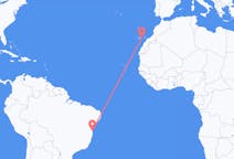 Vluchten van Ilhéus, Brazilië naar Las Palmas (ort i Mexiko, Veracruz, Tihuatlán), Spanje