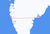グリーンランドのクルスクから、グリーンランドのマニツォクまでのフライト