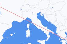 从南特飞往雅典的航班