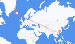 Lennot Shenzhenistä (Kiina) Reykjavíkiin (Islanti)