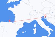 Vluchten van Rijeka, Kroatië naar Santander, Spanje