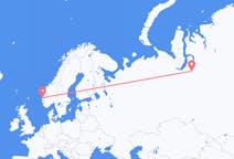 Flights from Novy Urengoy, Russia to Bergen, Norway