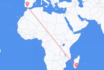 Flyg från Taolanaro, Madagaskar till Sevilla, Spanien