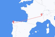 Flyrejser fra Chambery til Santiago de Compostela