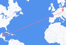 Flyreiser fra Coxen Hole, Honduras til Praha, Tsjekkia