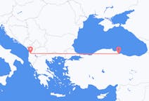 Flyreiser fra Samsun, til Tirana