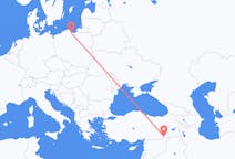 Loty z Mardin, Turcja do Gdańska, Polska